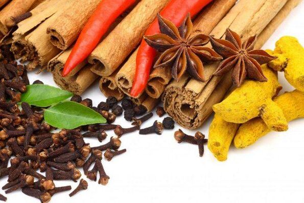 spices for removing worms
