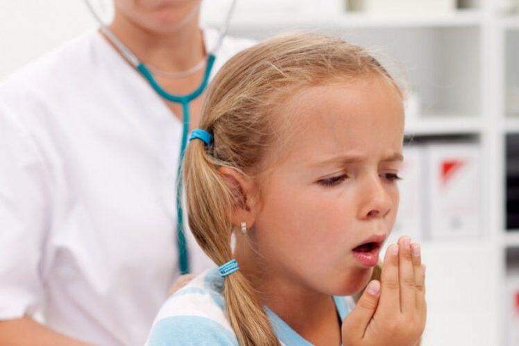 cough in the presence of parasites in the child’s body